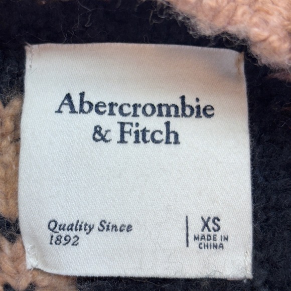 Abercrombie Fitch Leopard Print‎ Open Front Knit Cardigan Sweater Women's XS - Picture 4 of 8